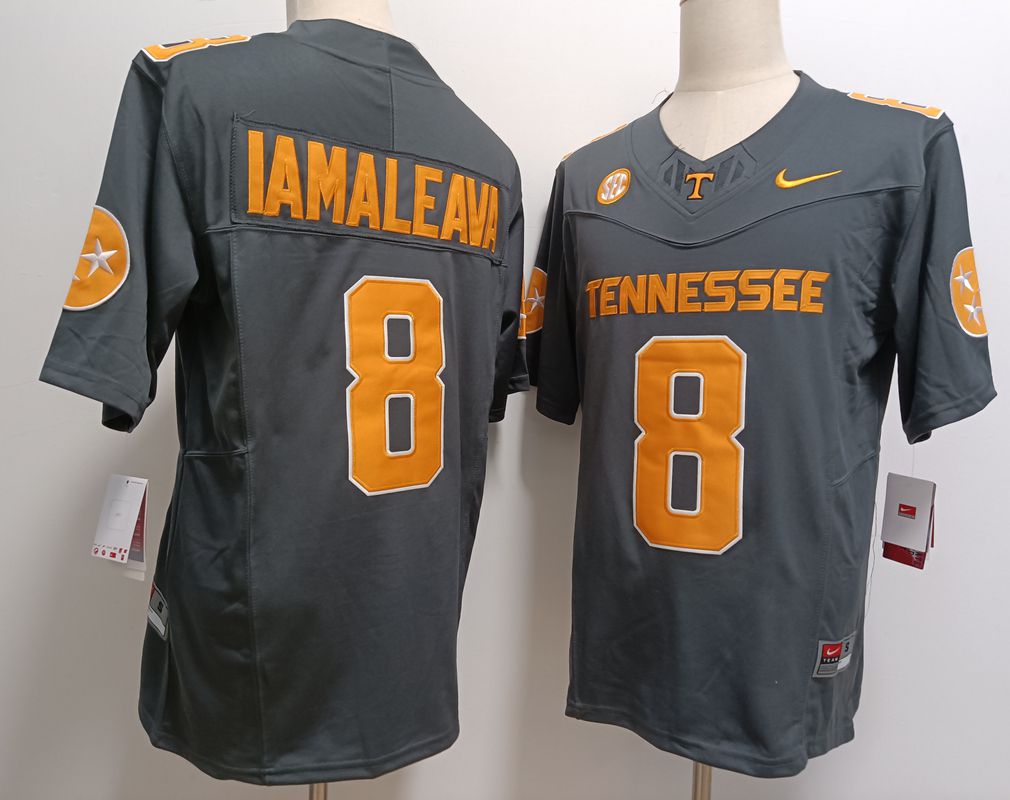 Men Tennessee Volunteers #8 Iamaleava Black Nike 2025 NCAA Jersey->ncaa teams->NCAA Jersey